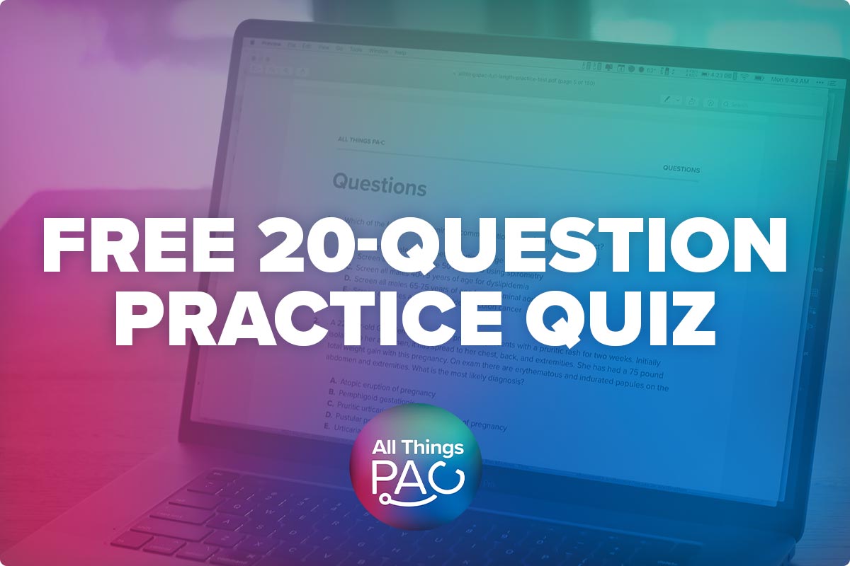 Sign up for our newsletter and receive a free 20-question practice quiz!